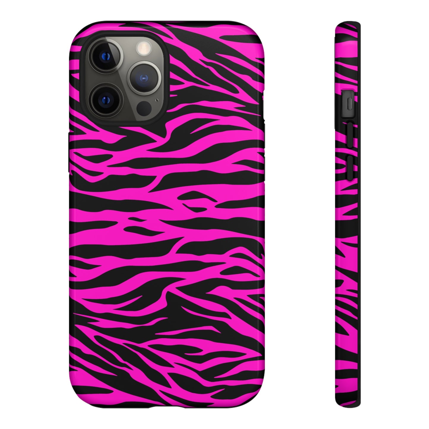 Pink Phone Case Tough Tiger Print, Mobile Phone Case, JSCHAFFA.com