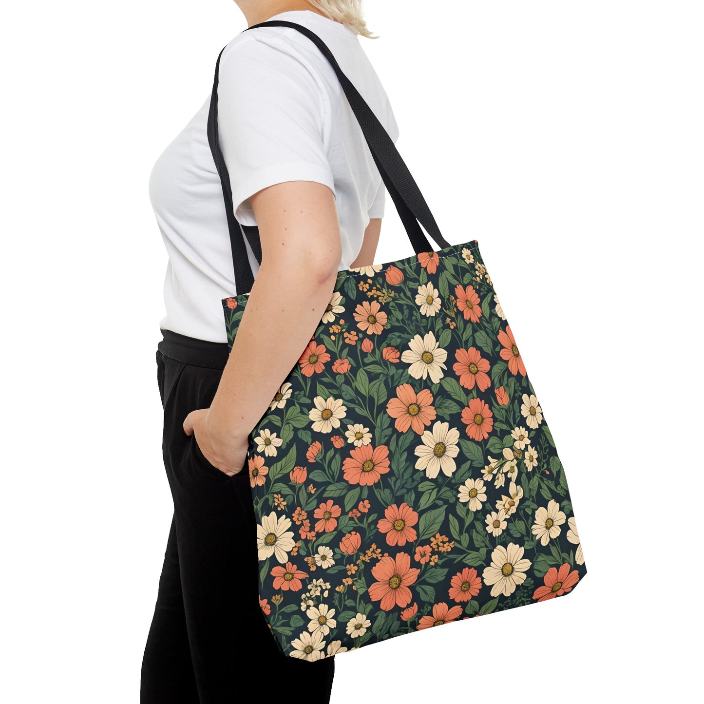 Tote Bag Floral Design Shopping Carry Travel Bay Bags JSCHAFFA.com