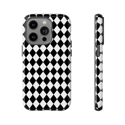 White and Black Dimond Tough phone Case Cover | iPhone | Google | Samsung