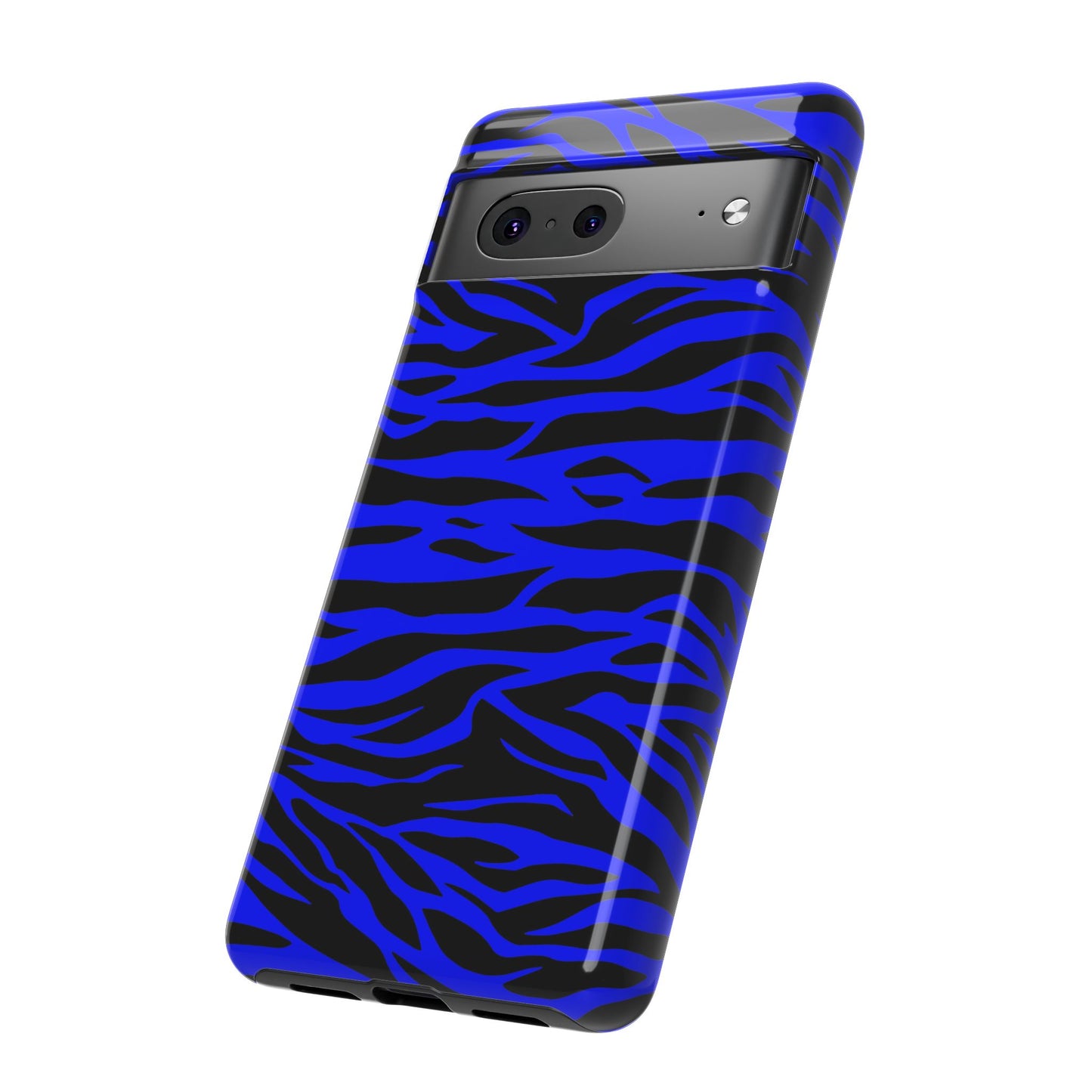 Blue Wild Tiger Print Pattern Tough Phone Case To protect your Phone