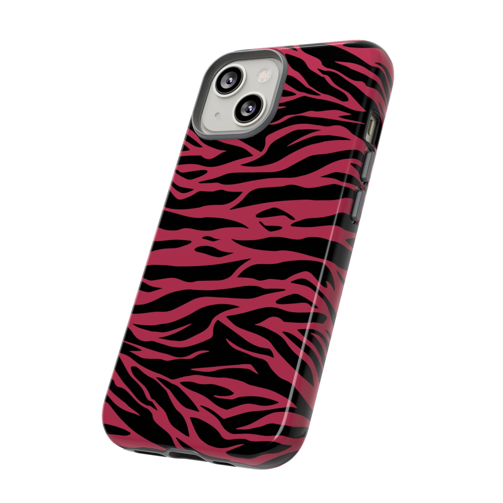 Viva Magenta Cute Wild Tiger Print Pattern Tough Phone Case, Phone Case, JSCHAFFA.com