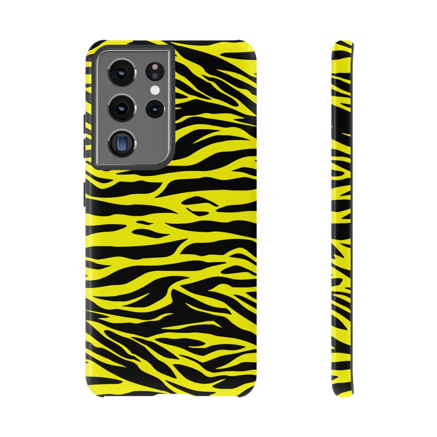 Yellow Cute Wild Tiger Print Pattern Tough Phone Case, Phone Case, JSCHAFFA.com