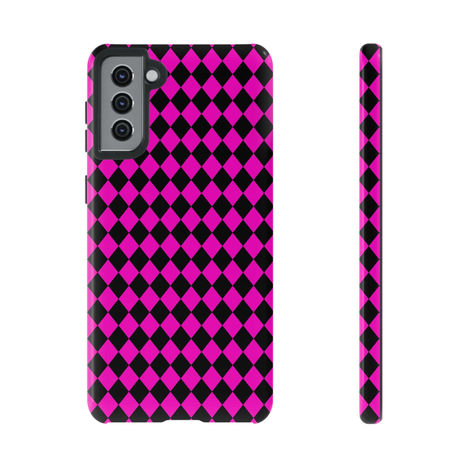 Pink Black Dimond Tough phone Case Cover | iPhone | Google | Samsung, Phone Case, JSCHAFFA.com