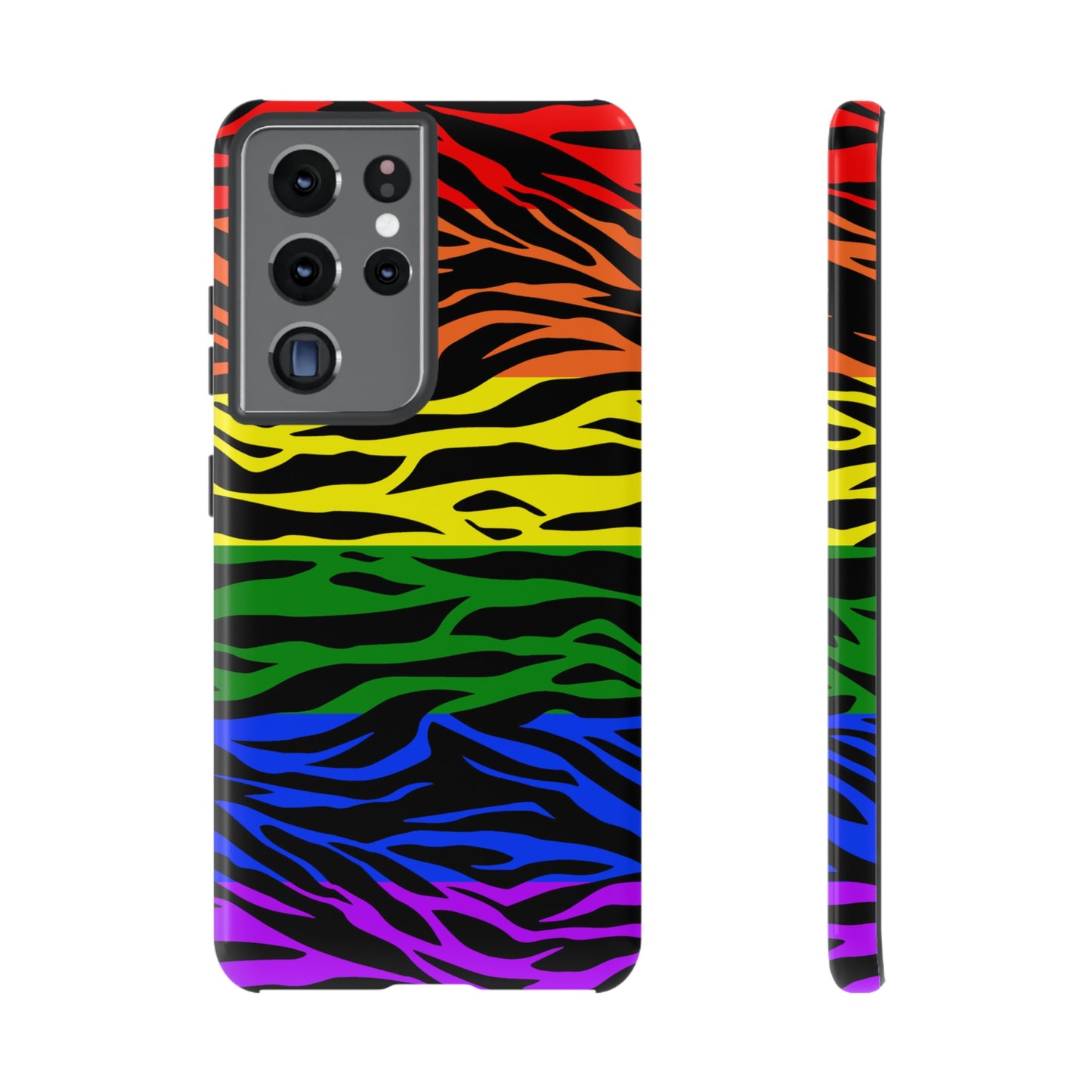 Pride LGBT Rainbow Discrete Tough Phone Case Tiger Print, Phone Case, JSCHAFFA.com