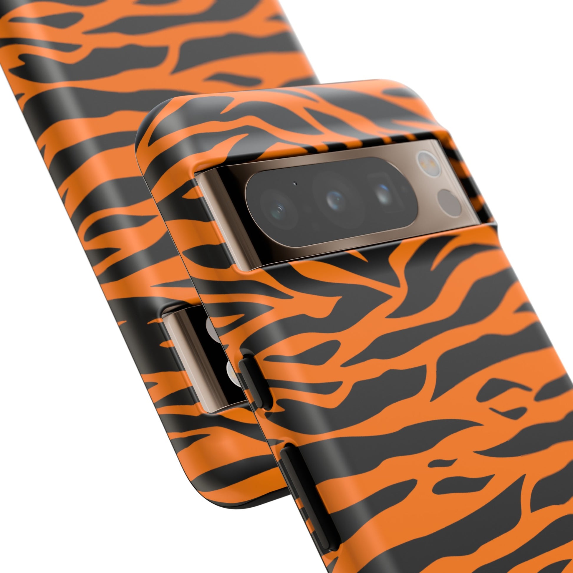 Orange Cute Wild Tiger Print Pattern Tough Phone Case., Phone Case, JSCHAFFA.com