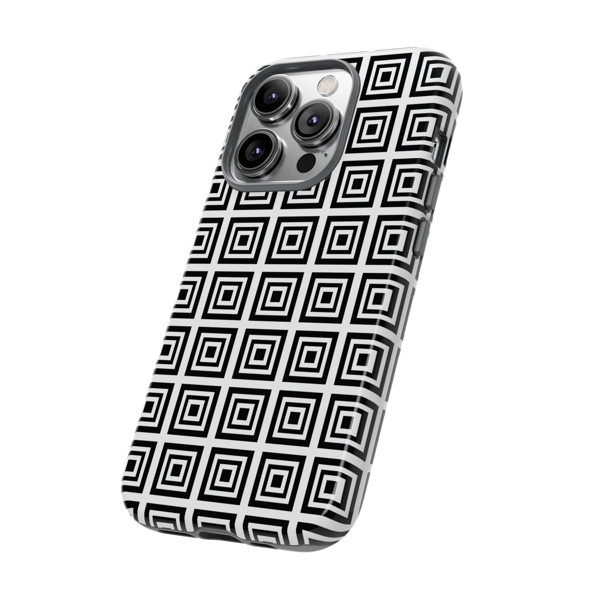 Cute Square Black and With Tough Phone Case, Phone Case, JSCHAFFA.com