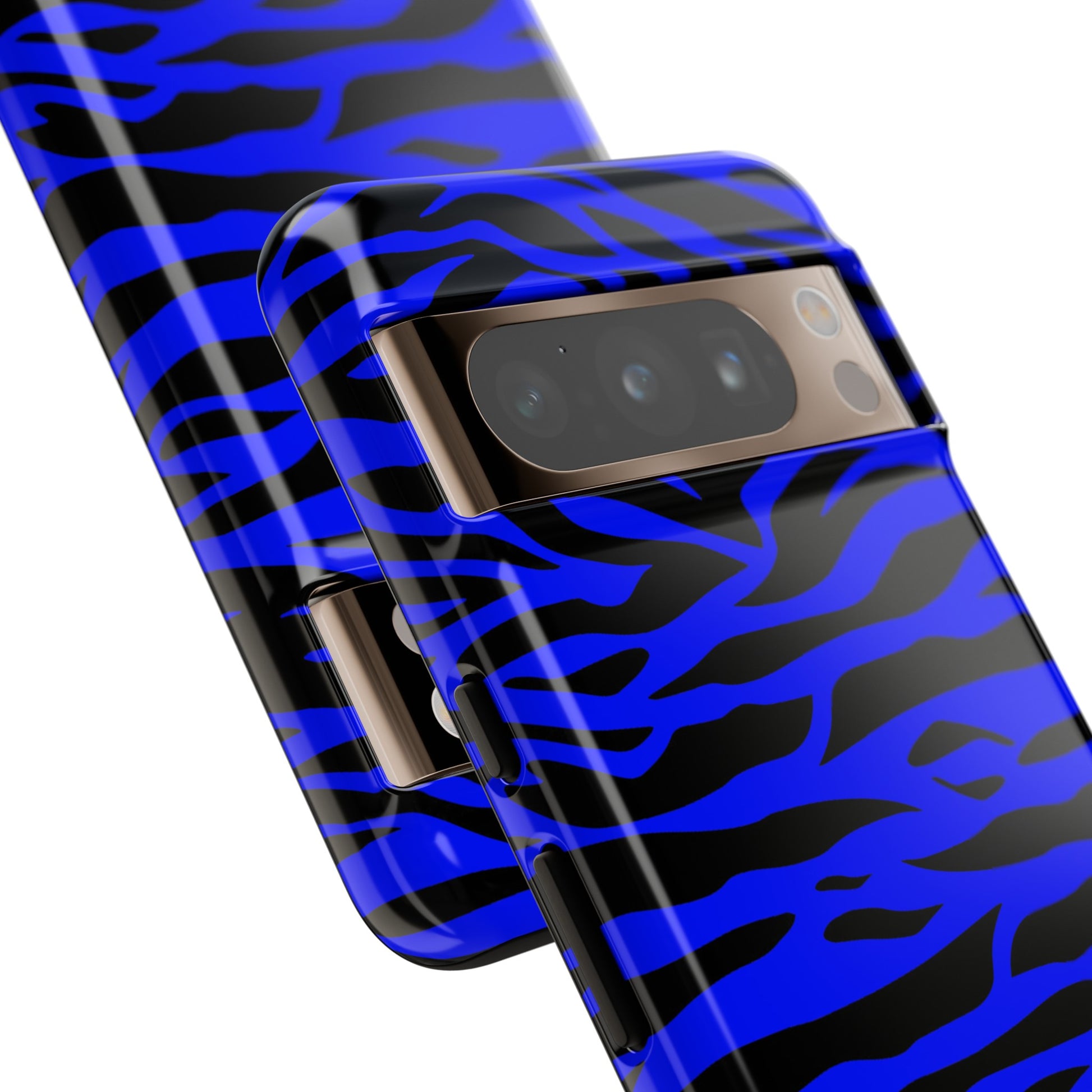 Blue Wild Tiger Print Pattern Tough Phone Case To protect your Phone, Phone Case, JSCHAFFA.com