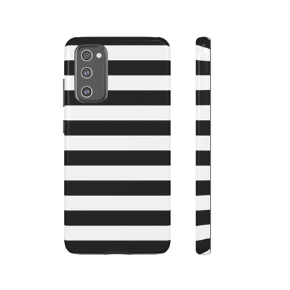 Black and White Stripe Tough Phone Case, Phone Case, JSCHAFFA.com