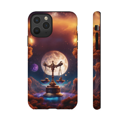 Libra Horoscope Astrology Tough Case for iPhone 15,14,13 and also Samsung Galaxy and Google Pixel Phones, Phone Case, JSCHAFFA.com