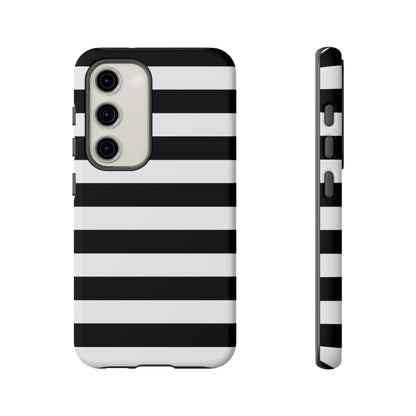 Black and White Stripe Tough Phone Case, Phone Case, JSCHAFFA.com