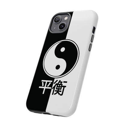 Yin Yang Balance Black White Tough Cell Phone Case, Phone Case, JSCHAFFA.com