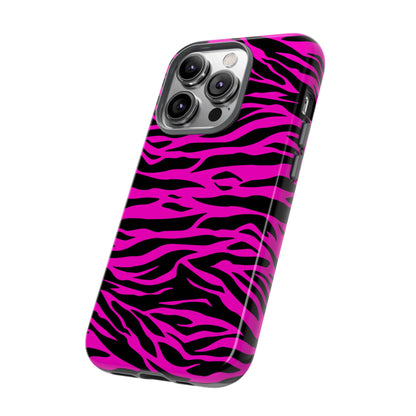 Pink Phone Case Tough Tiger Print, Mobile Phone Case, JSCHAFFA.com