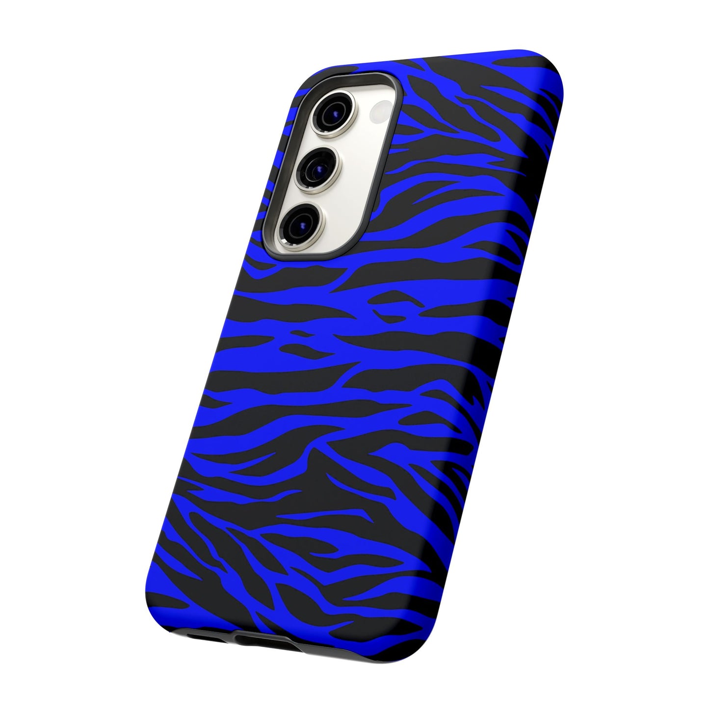 Blue Wild Tiger Print Pattern Tough Phone Case To protect your Phone