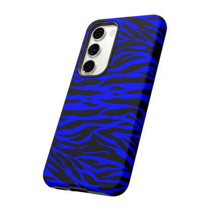 Blue Wild Tiger Print Pattern Tough Phone Case To protect your Phone