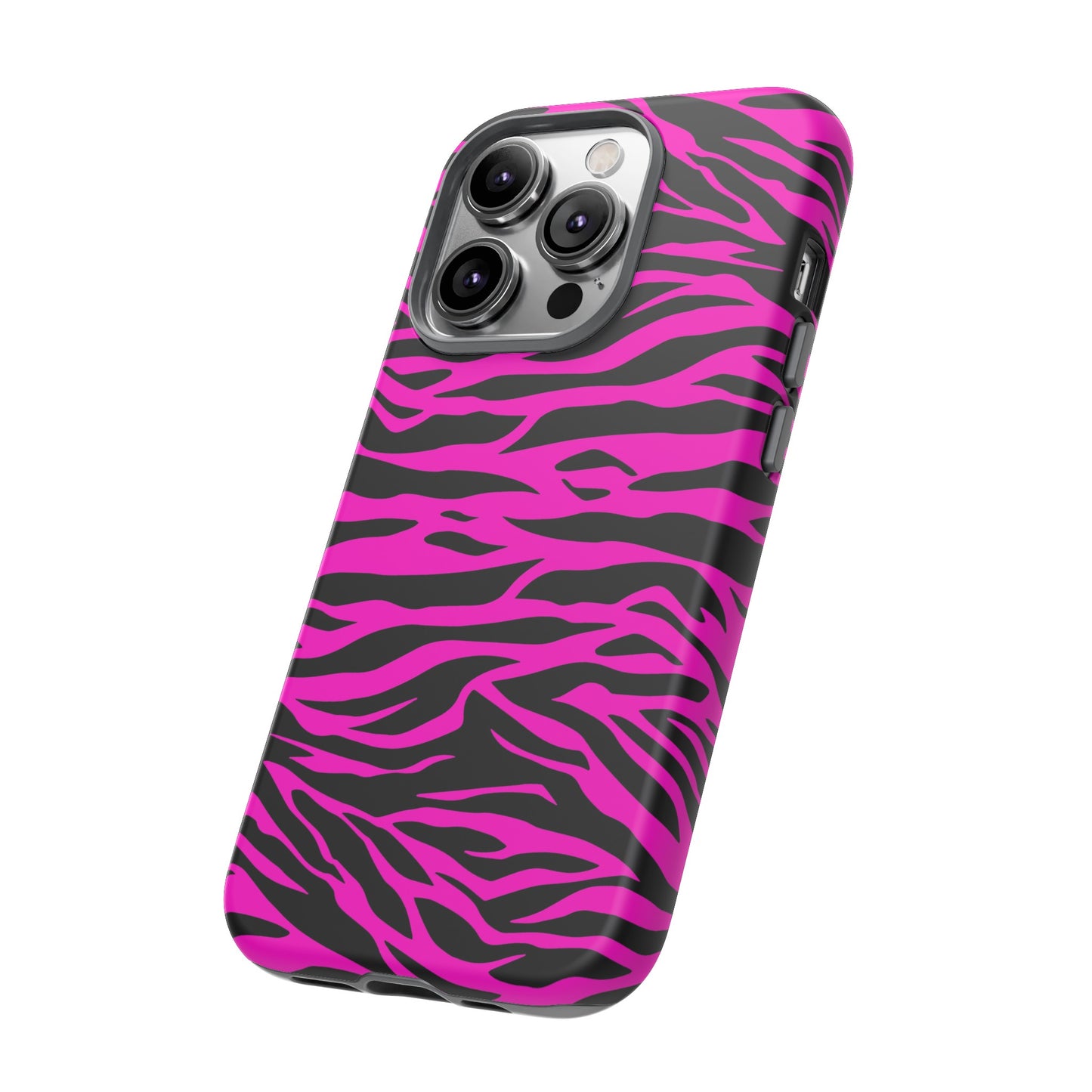 Pink Phone Case Tough Tiger Print, Mobile Phone Case, JSCHAFFA.com