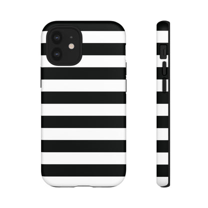 Black and White Stripe Tough Phone Case, Phone Case, JSCHAFFA.com