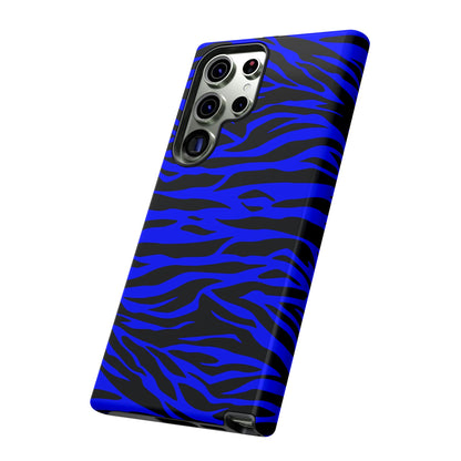 Blue Wild Tiger Print Pattern Tough Phone Case To protect your Phone