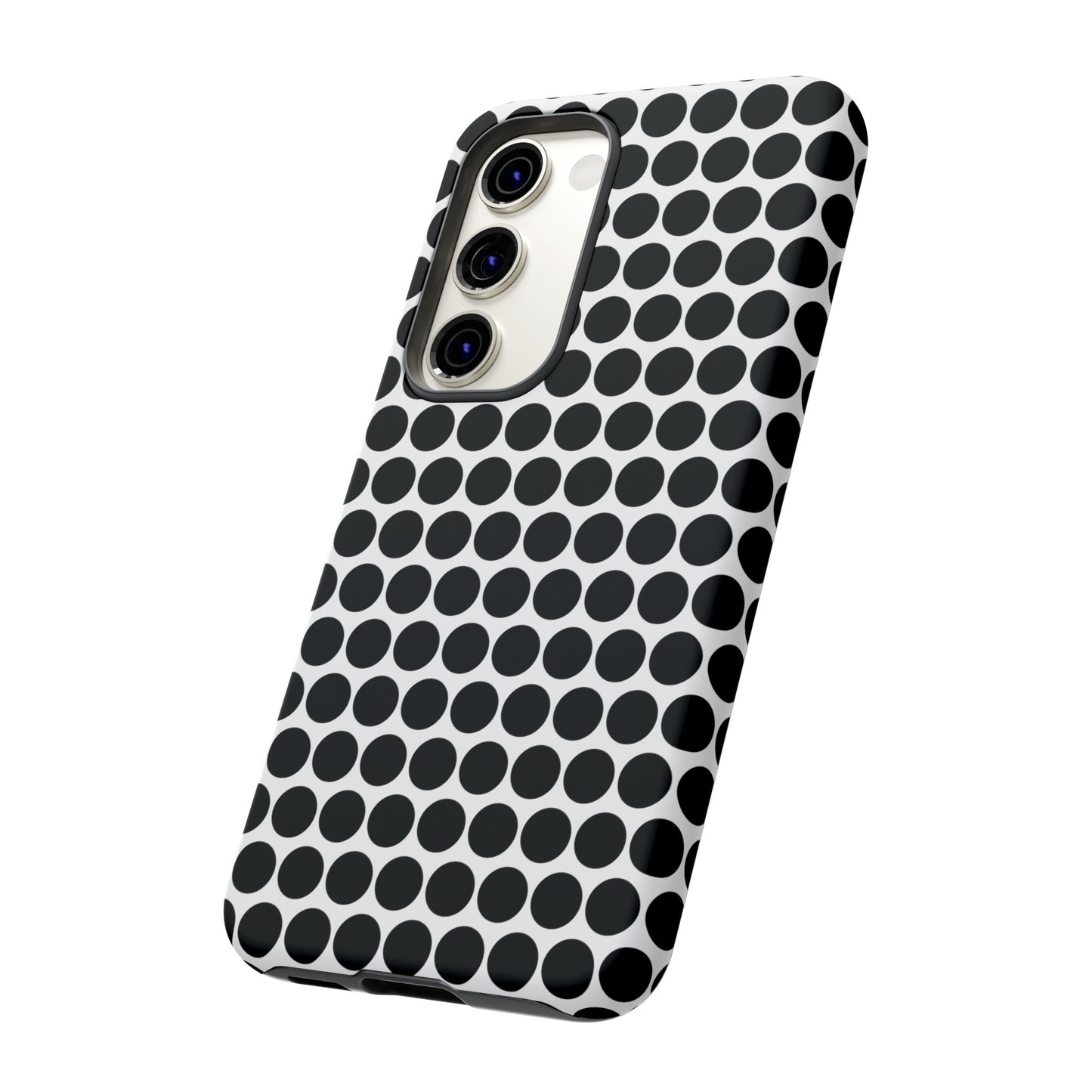 Cute Black White Polkadot Tough Case for iPhone, Samsung, Google, Phone Case, JSCHAFFA.com