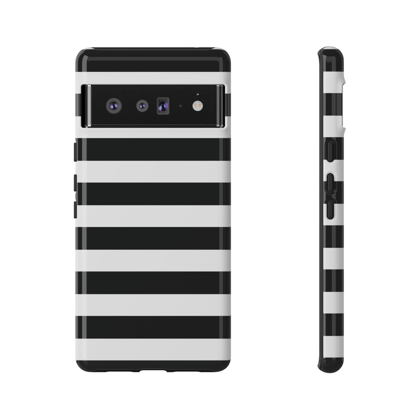 Black and White Stripe Tough Phone Case