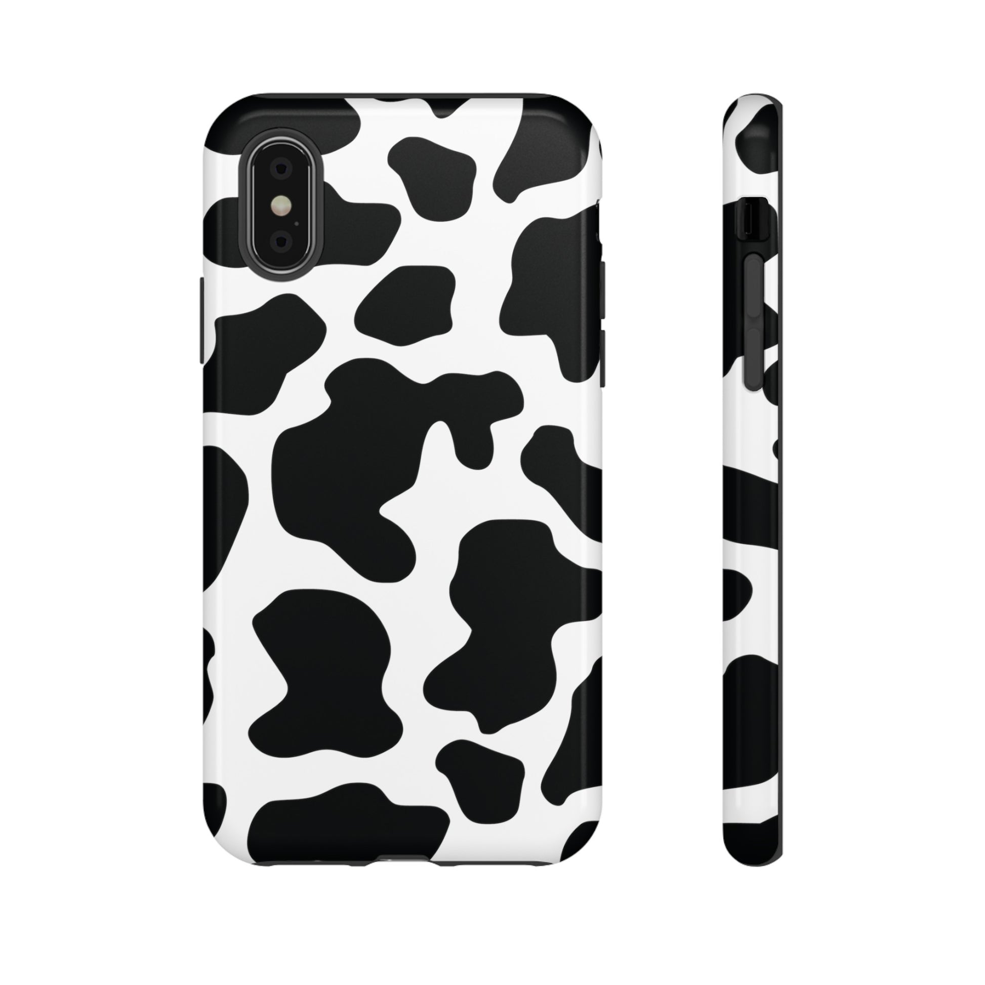 Black Cow print Phone Case iPhone Samsung Google, Phone Case, JSCHAFFA.com