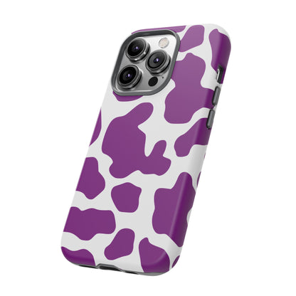 Purple Cow print phone Case iPhone Samsung Google, Phone Case, JSCHAFFA.com