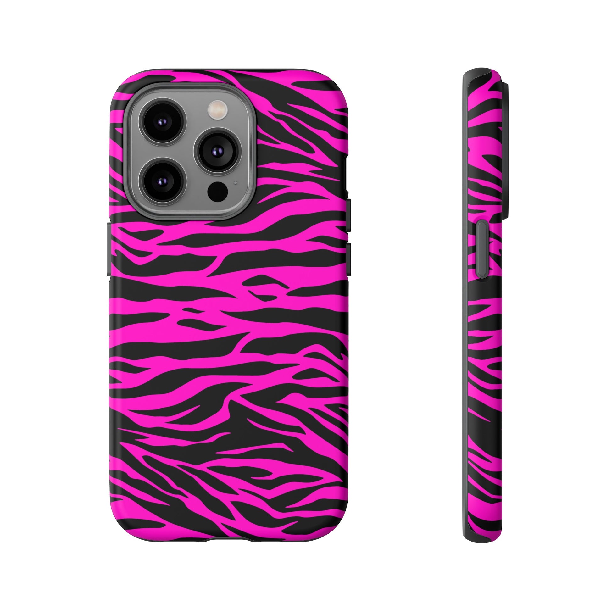 Pink Phone Case Tough Tiger Print, Mobile Phone Case, JSCHAFFA.com