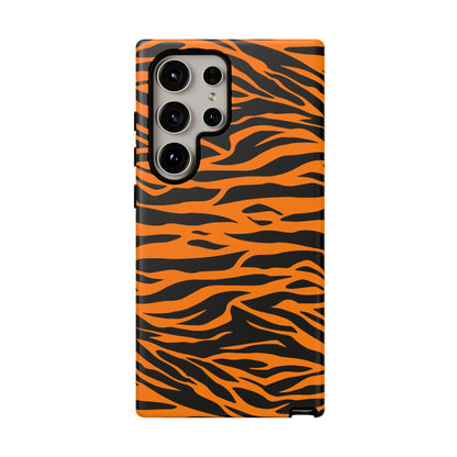 Orange Cute Wild Tiger Print Pattern Tough Phone Case., Phone Case, JSCHAFFA.com