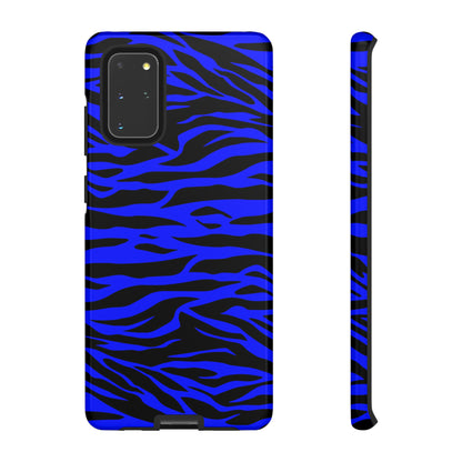 Blue Wild Tiger Print Pattern Tough Phone Case To protect your Phone, Phone Case, JSCHAFFA.com