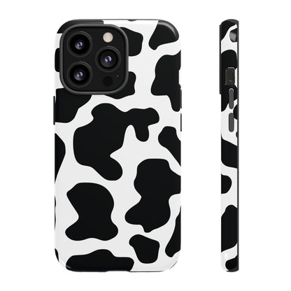 Black Cow print Phone Case iPhone Samsung Google