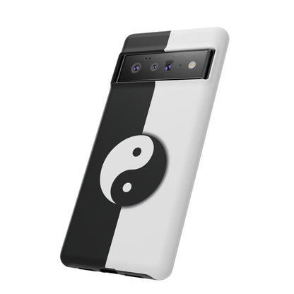 Yin Yang Black and White Tough Phone Case for iPhone, Google, Samsung Phones, Phone Case, JSCHAFFA.com