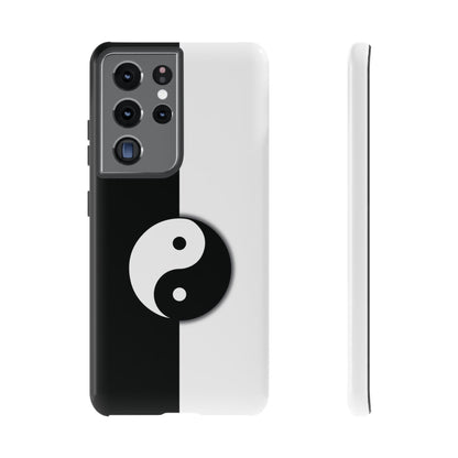 Yin Yang Black and White Tough Phone Case for iPhone, Google, Samsung Phones