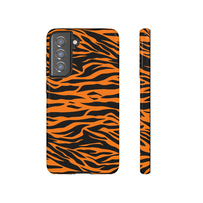 Orange Cute Wild Tiger Print Pattern Tough Phone Case., Phone Case, JSCHAFFA.com