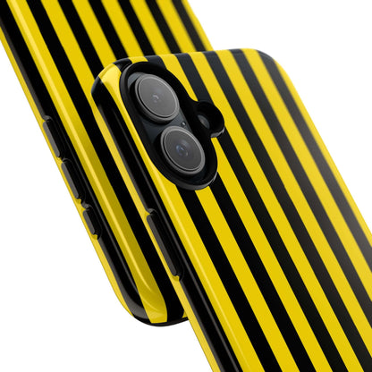 Yellow & Black Stripe Tough Case Phone Case for iPhone, Samsung, Google Mobile phones