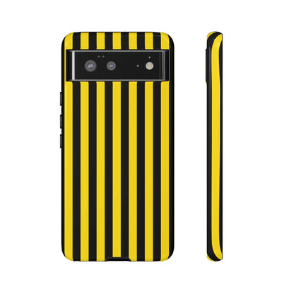 Yellow & Black Stripe Tough Case Phone Case for iPhone, Samsung, Google Mobile phones