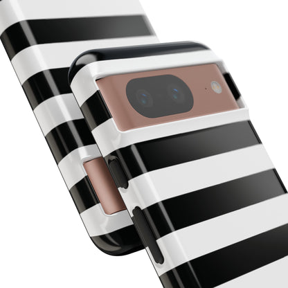 Black and White Stripe Tough Phone Case, Phone Case, JSCHAFFA.com