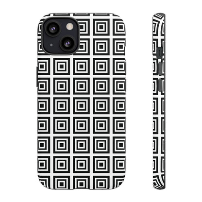 Cute Square Black and With Tough Phone Case