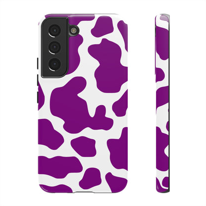 Purple Cow print phone Case iPhone Samsung Google