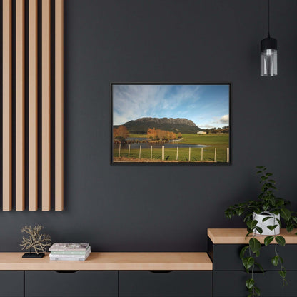 Tasmanian Autumn Countryside photo Canvas with Black Frame Canvas JSCHAFFA.com