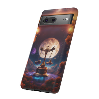 Libra Horoscope Astrology Tough Case for iPhone 15,14,13 and also Samsung Galaxy and Google Pixel Phones, Phone Case, JSCHAFFA.com