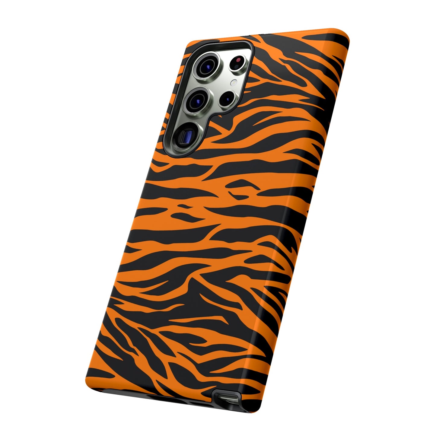 Orange Cute Wild Tiger Print Pattern Tough Phone Case., Phone Case, JSCHAFFA.com