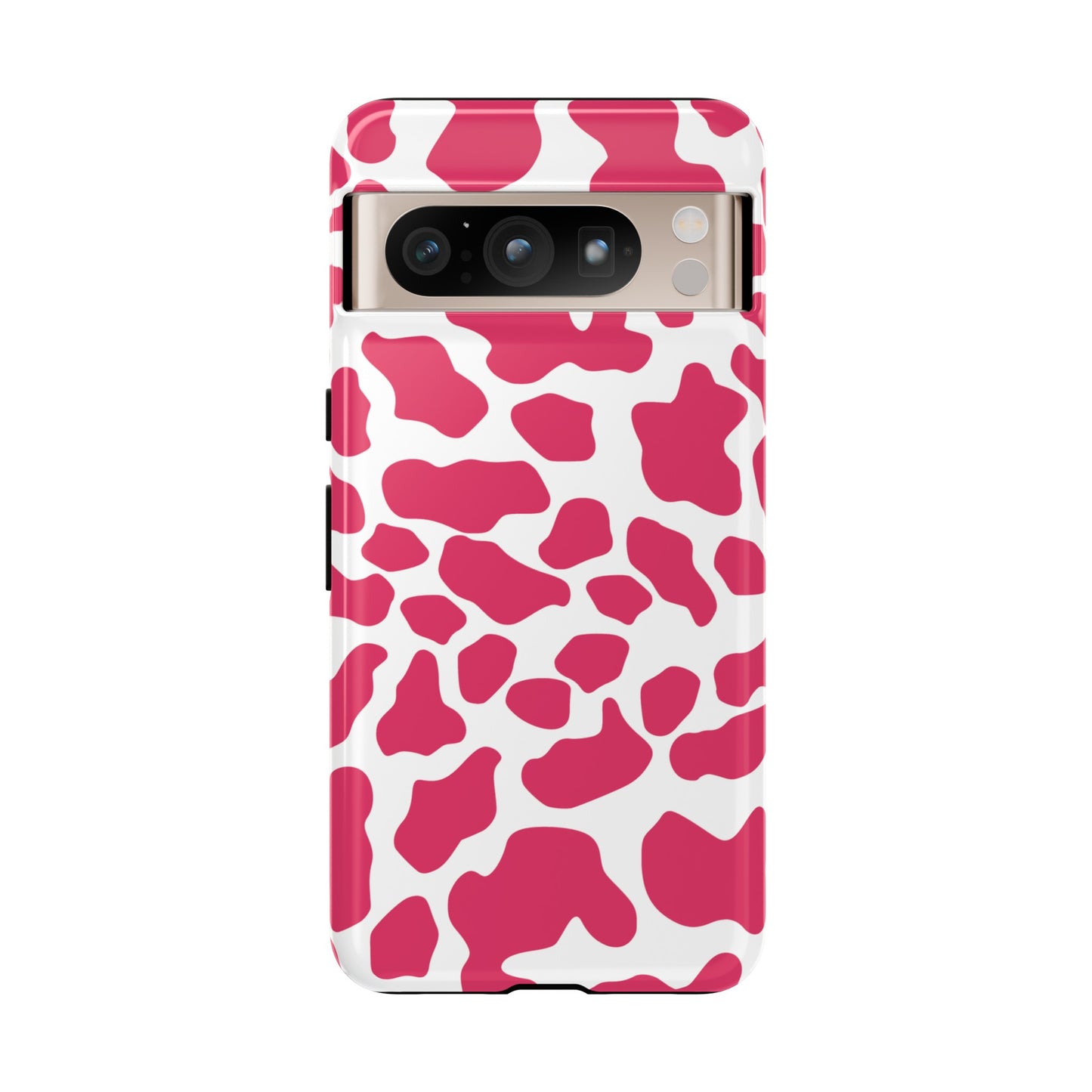 Pink Cow Print Cellphone Case iPhone Samsung Google, Phone Case, JSCHAFFA.com