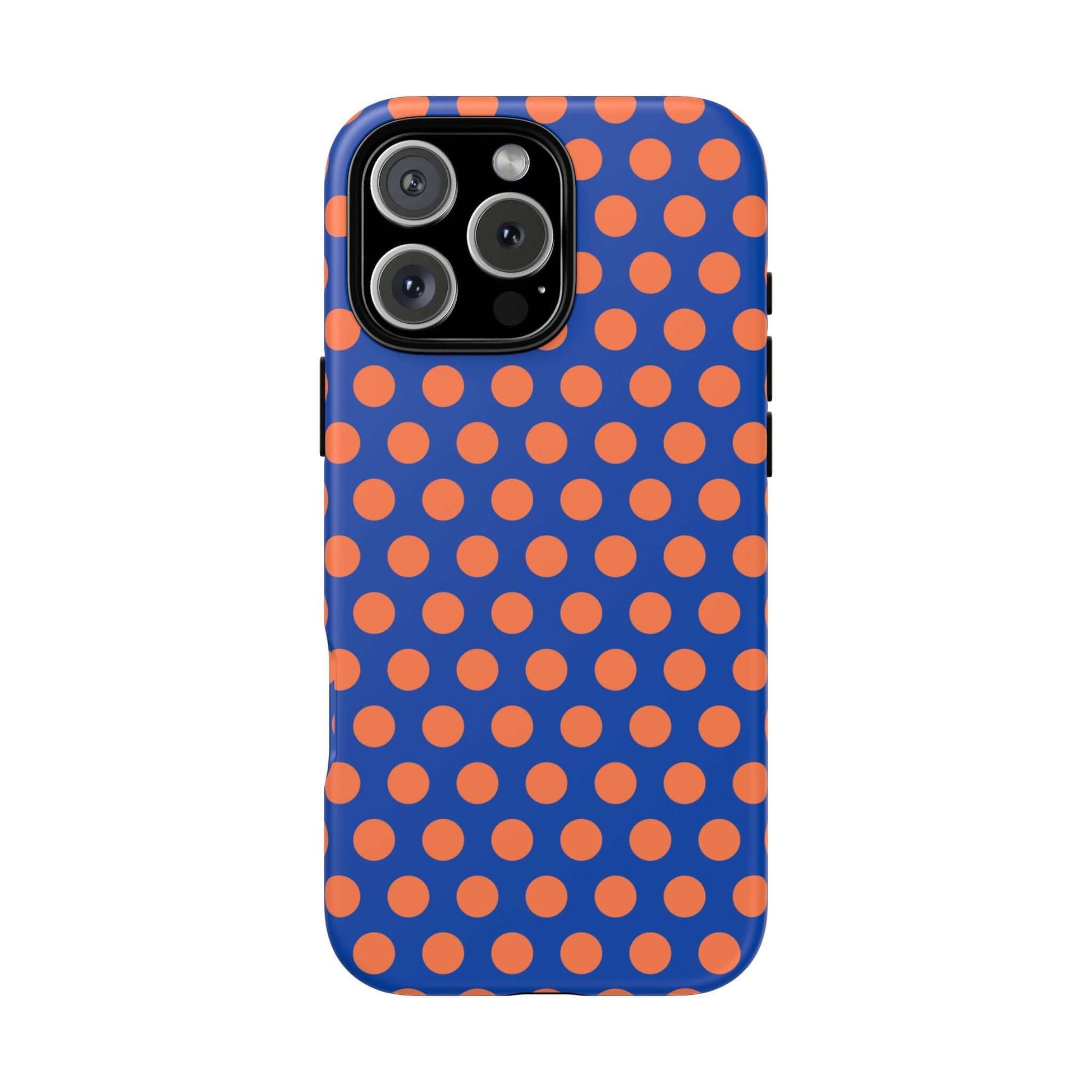 Cobalt Blue & Coral Polka dot Tough Case for iPhone, Samsung, Google