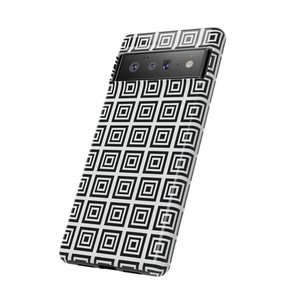 Cute Square Black and With Tough Phone Case