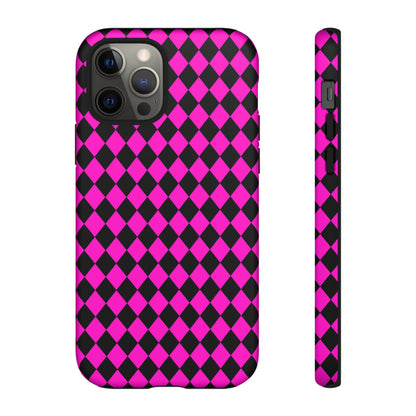 Pink Black Dimond Tough phone Case Cover | iPhone | Google | Samsung, Phone Case, JSCHAFFA.com