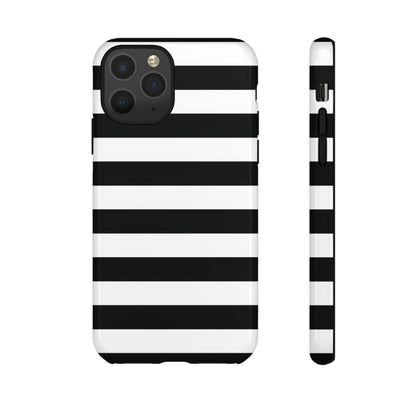 Black and White Stripe Tough Phone Case, Phone Case, JSCHAFFA.com