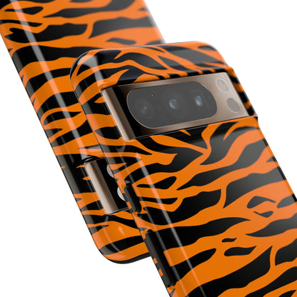 Orange Cute Wild Tiger Print Pattern Tough Phone Case., Phone Case, JSCHAFFA.com