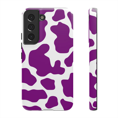 Purple Cow print phone Case iPhone Samsung Google, Phone Case, JSCHAFFA.com