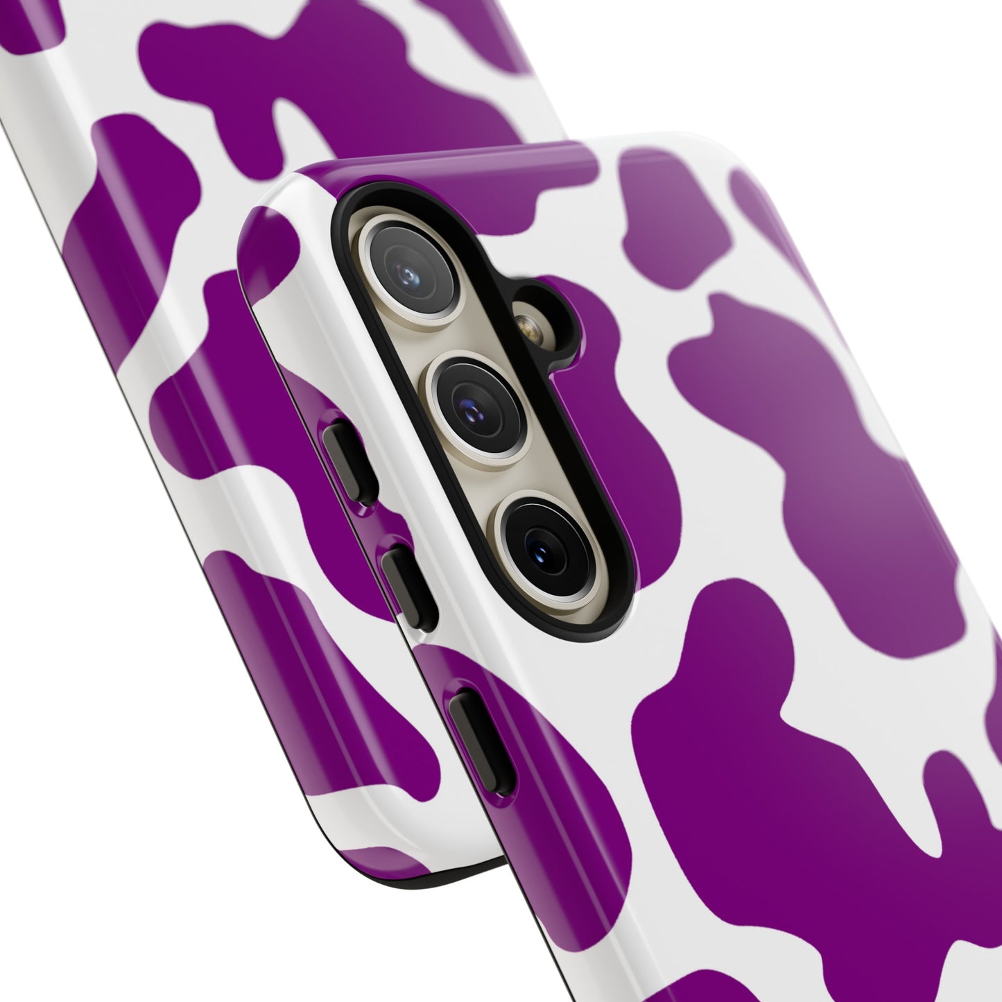 Purple Cow print phone Case iPhone Samsung Google, Phone Case, JSCHAFFA.com