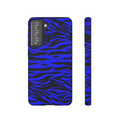 Blue Wild Tiger Print Pattern Tough Phone Case To protect your Phone