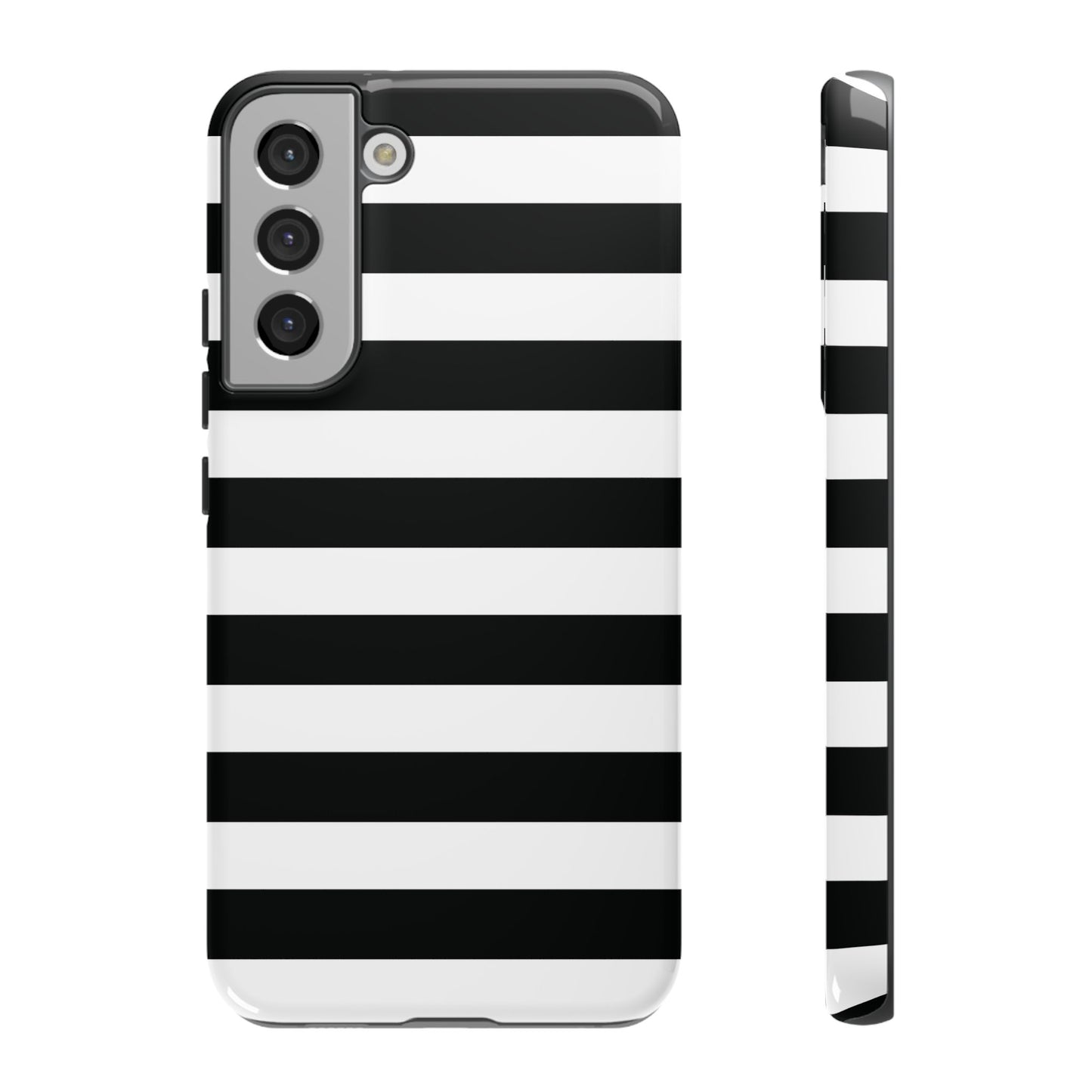 Black and White Stripe Tough Phone Case